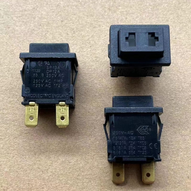 英国ARCOLECTRIC电源自锁按钮开关2脚 16A250V吸尘器配件按键开关