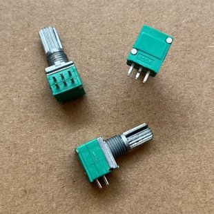 09型双联6脚电位器B50K 带中点 功放音量旋转电位器B503 柄长15MM