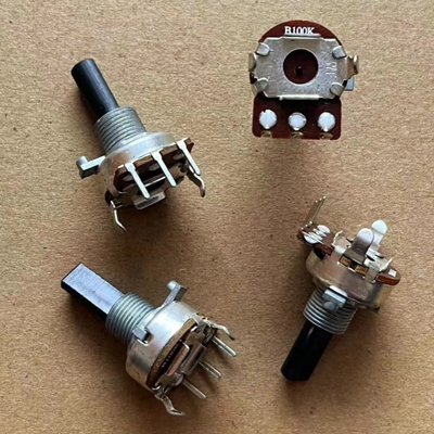 161型单联3脚电位器B100K B104 功放音量旋转电位器 D轴 柄长20MM