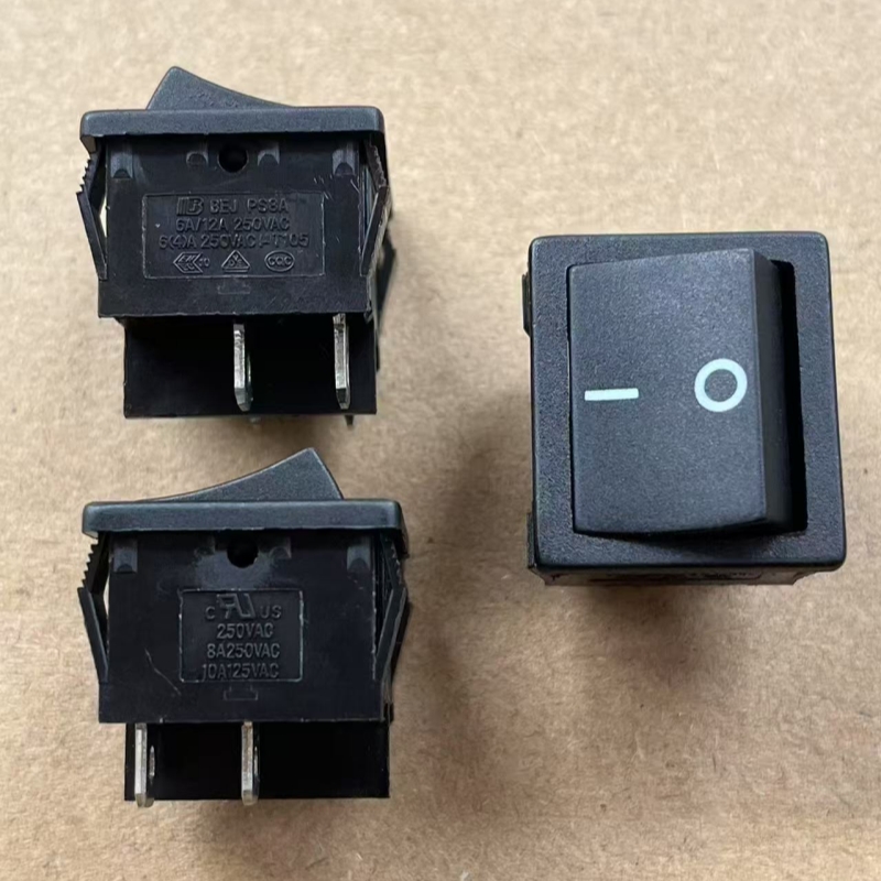 BEJ船形开关4脚2档 PS8A 6/12A250V 船型翘板电源按钮开关24*21MM