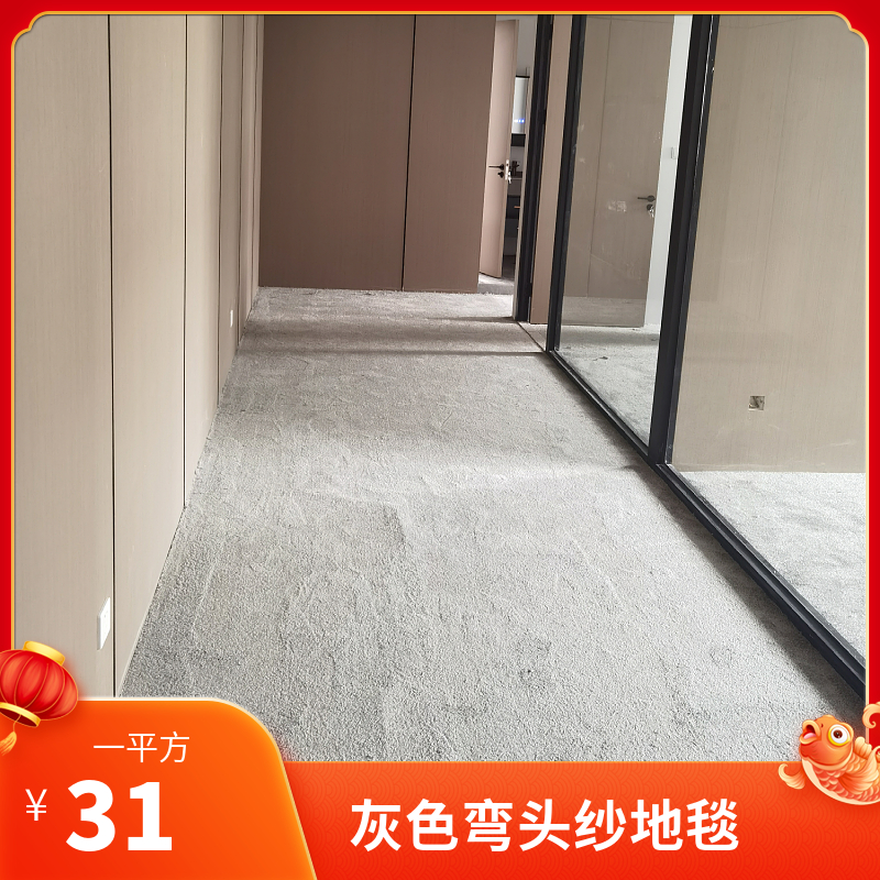加厚簇绒弯头纱地毯琴房书房会议室防静电B1级阻燃舞蹈房教室卧室