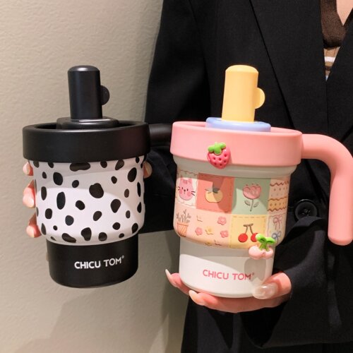 【水杯女士2026新款吸管保温杯】