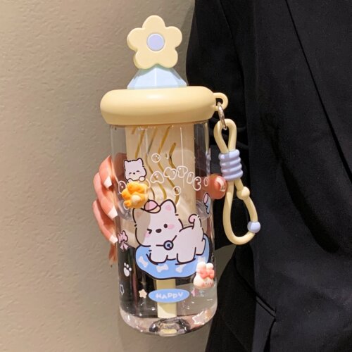 【可爱小熊吸管杯带茶仓2026新】