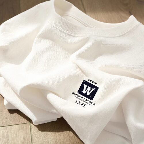 夏季美式重磅纯棉短袖情侣T恤