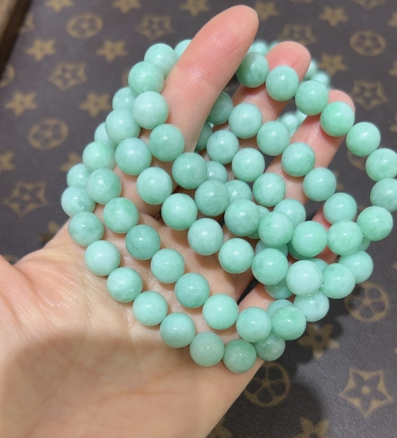 天然翡翠手链手串苹果绿单圈礼物饰品