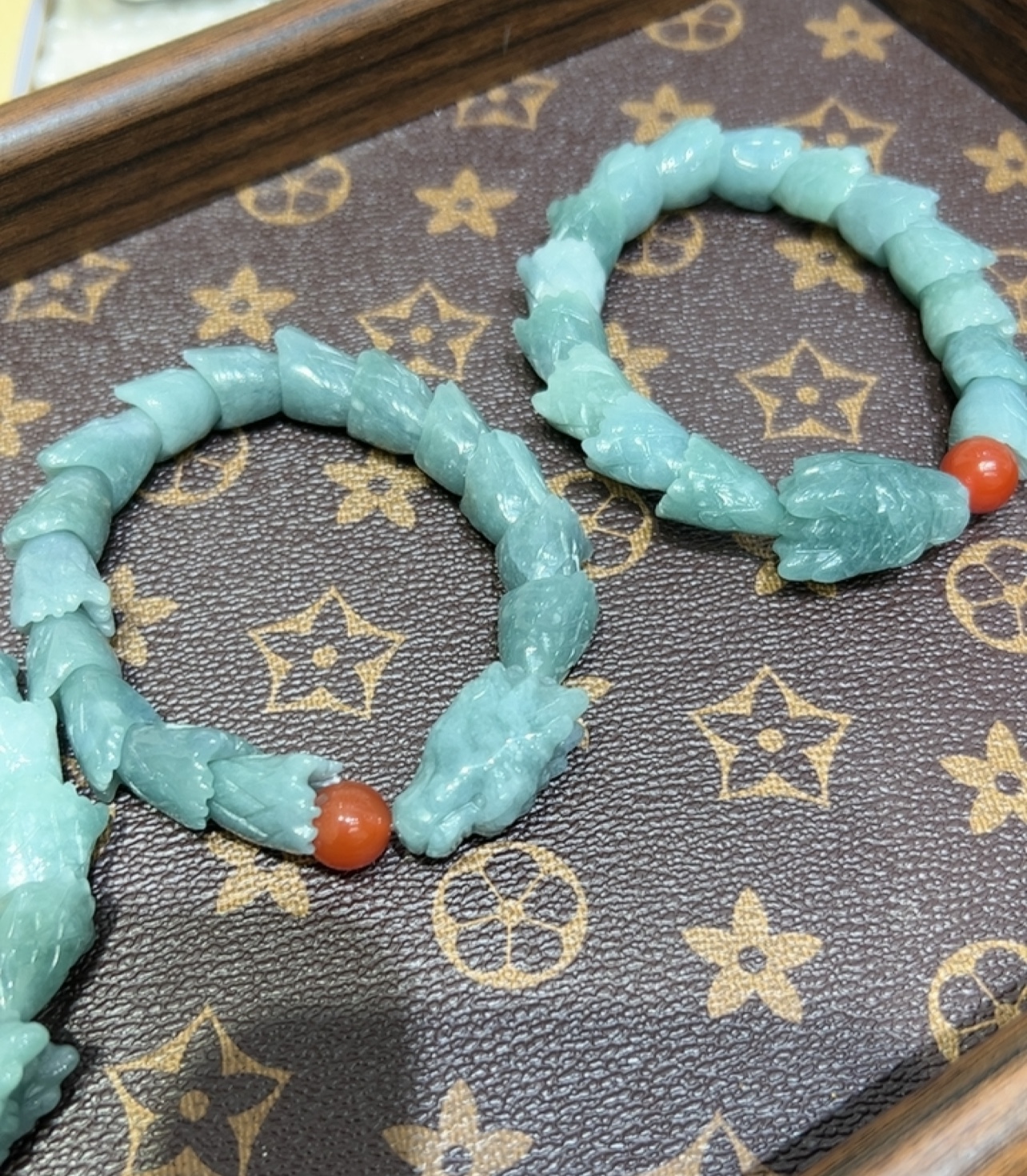 天然翡翠龙头手链蓝水手串手牌礼物