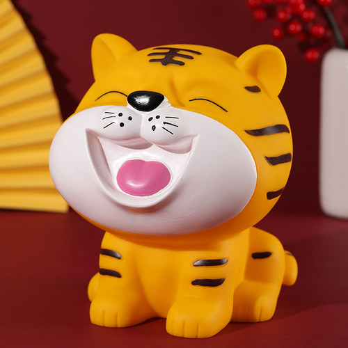 搪胶防摔可爱小虎礼品储蓄罐
