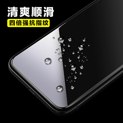 适用iPhone12/13Pro14/14Promax钢化膜苹果11 XR XSMAX 78P二强防偷窥防指纹玻璃膜