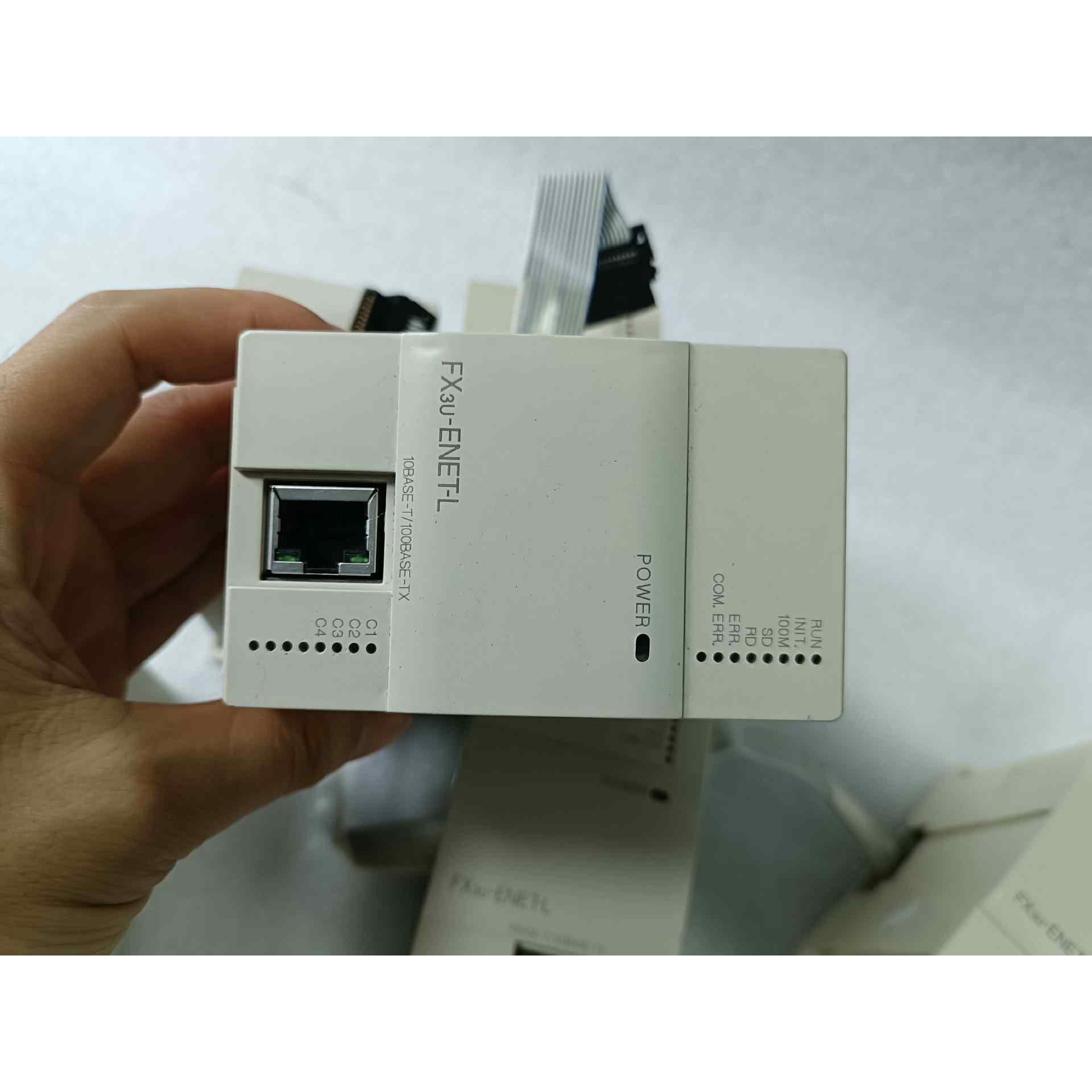 FX3U-ENET-L 三菱PLC扩展模块，网络模块，成色如