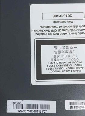 思科WS-C3750X-48T-E/S V07端口成色新，单