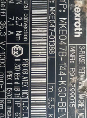 力士乐电机MKE-047B-144-KG0-BENN剪线拆机