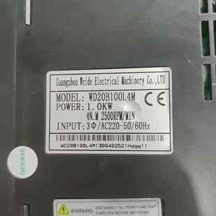 WEIDE韦德伺服B驱动器wD20B100L4M 1Kw