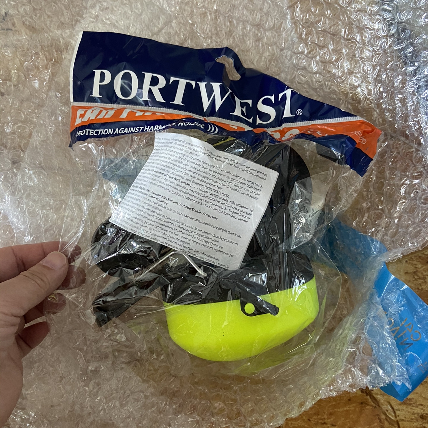 PORTWEST隔音降噪耳机PS42、配套安全帽使用的、全新