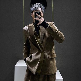 厚款 休闲高端西服外套男士 金丝绒高级感西装 男韩版 套装 2025秋冬季
