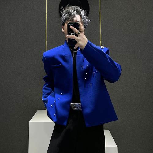 高级感珍珠设计款短款小香风外套