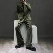 男套装 2025年新款 痞帅高级感正装 高端灯芯绒西装 商务休闲男士 西服