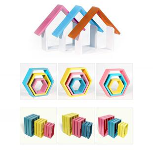 胖东来同款超市美陈烤漆亮光陈列木盒小房子情景道具货架顶层装饰