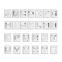 8 мм хромированные полые буквы A-Z