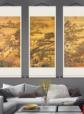 隆国画名家E字画十二月令装饰国画名家清朝挂画丝绸画礼品套装画