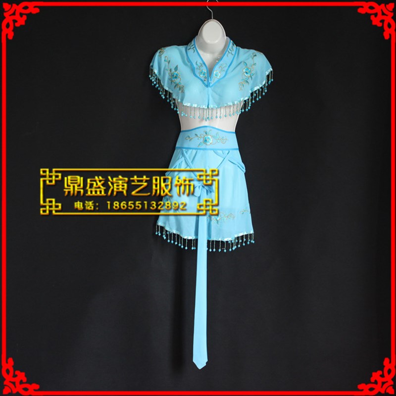 古装越剧戏剧黄梅戏戏剧服装戏曲用品小旦M丫头丫鬟衣服云肩小裙