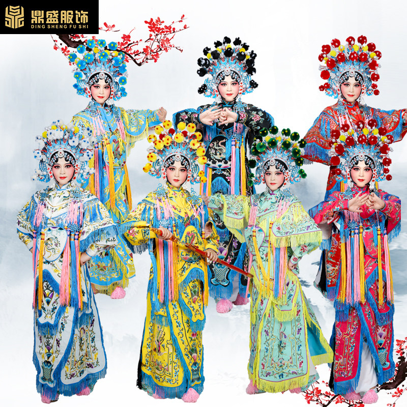 京剧女改良靠豫剧越m剧戏曲服装舞台演出服装武旦刀马旦女将服装