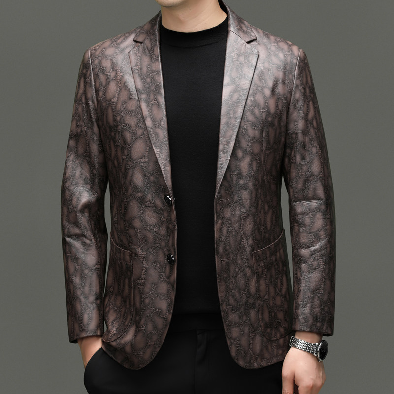 休闲西服爸爸装外套百搭休闲
