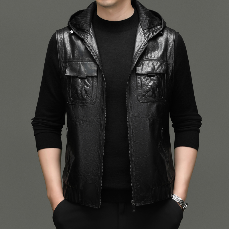 潮流连帽男士马甲休闲男装上衣