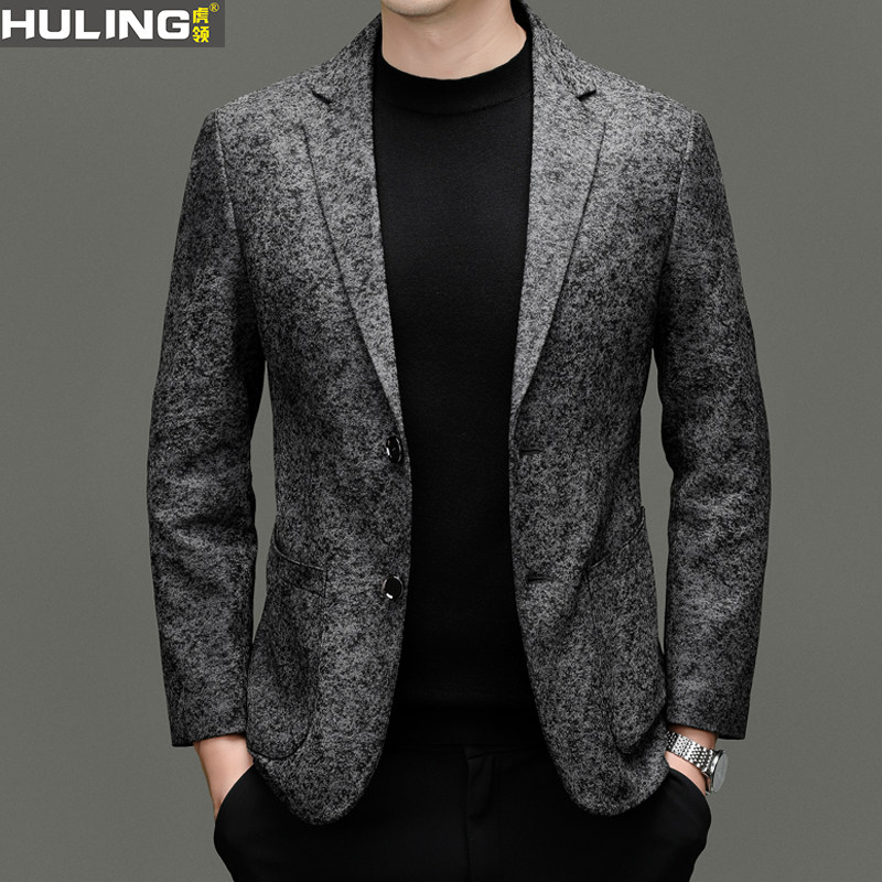 皮衣休闲百搭潮流商务西服男外套