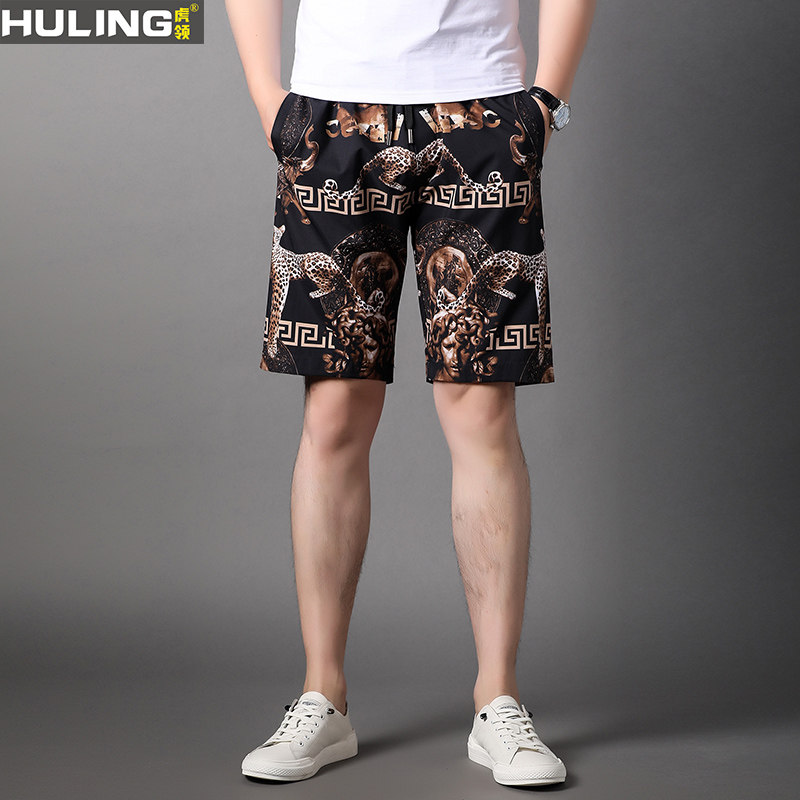 夏季新款短裤男士印花金钱豹宽松潮流冰丝薄款五分裤潮青年运动裤|msdalam kategori Pakaian Lelaki, seluar santai - dari Buy2taobao.com untuk memberikan perkhidmatan ejen Taobao profesional membeli