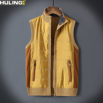 秋冬季新款男士针织立领坎肩时尚休闲毛衣开衫宽松马甲男装外套潮