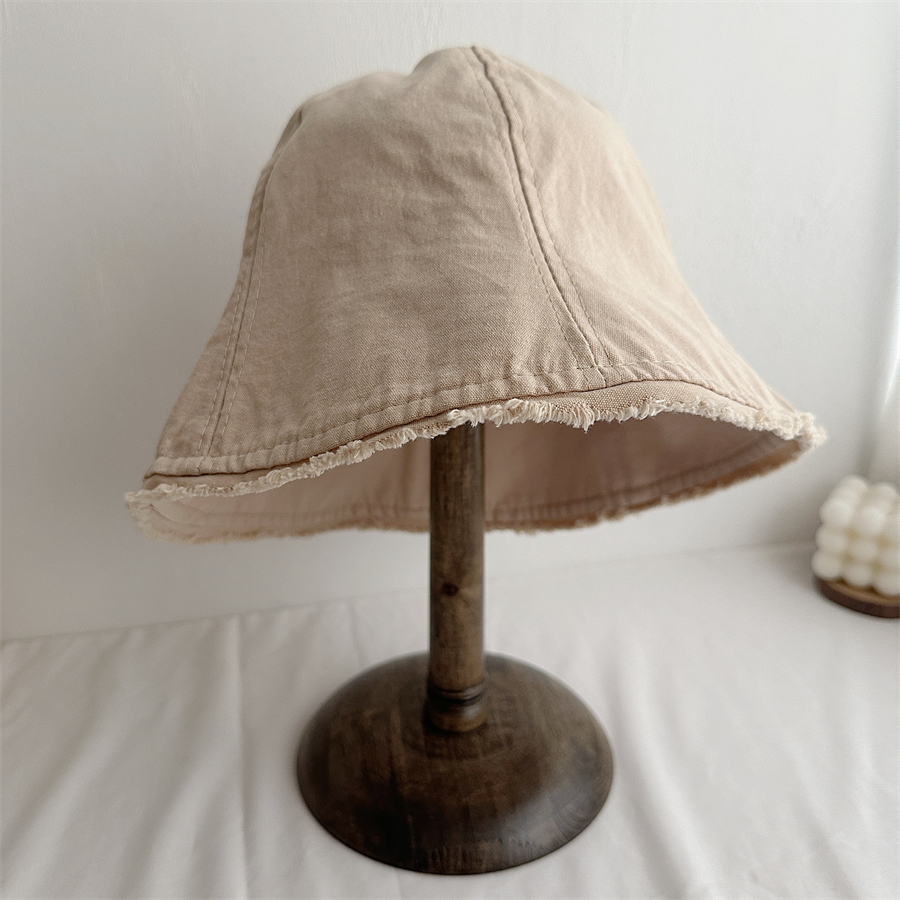 宽松休闲渔夫帽女百搭纯棉盆帽