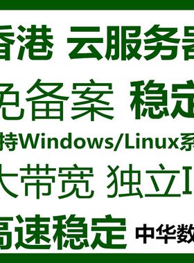 香港云服务器v独立IP主机Windows云电脑mstsc远程桌面CN2线路Linu