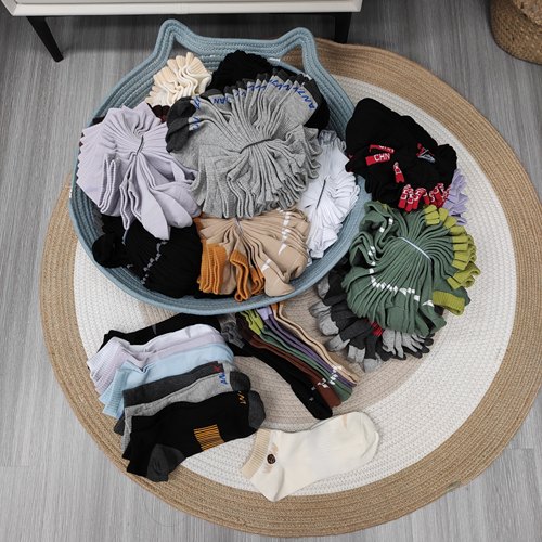 四季款棉袜短筒袜运动袜随机色5双 36-41码 瑕