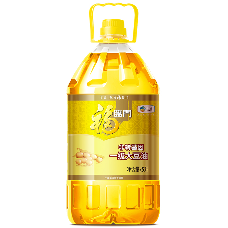 福临门非转基因一级大豆油5L色拉油植物油食用油家庭装炒菜中粮_虎窝淘