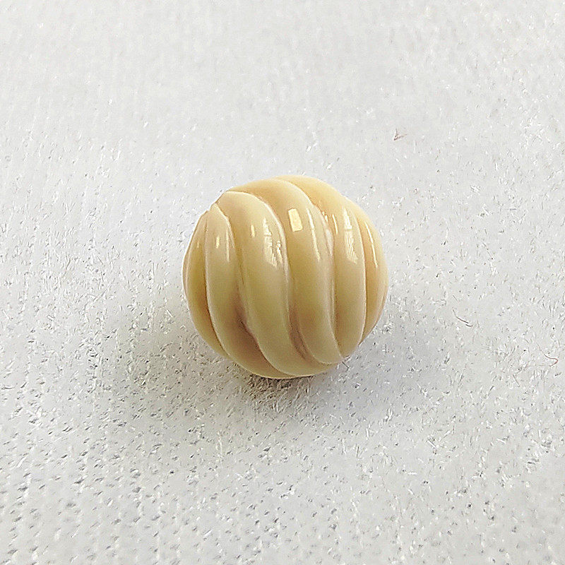 苏工精雕猛犸象牙扭扭珠波纹珠螺纹珠圆散珠手串项链配珠顶珠腰珠