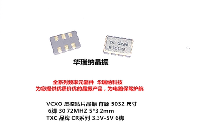 VCXO 压控有源贴片晶振 控制电压 小尺寸 5032 30.72M 30.72MHZ