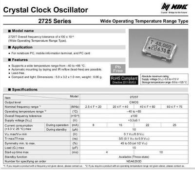 有源晶振OSC503250MNDK