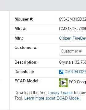 CITIZEN 西铁城  3215 32.768KHZ 12.5PF 20ppm CM315D32768DZFT