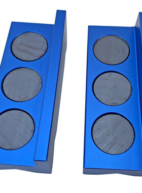 BILLET VISE JAWS汽车燃油管铝制虎钳钳口保护刀片带黑色吸铁石