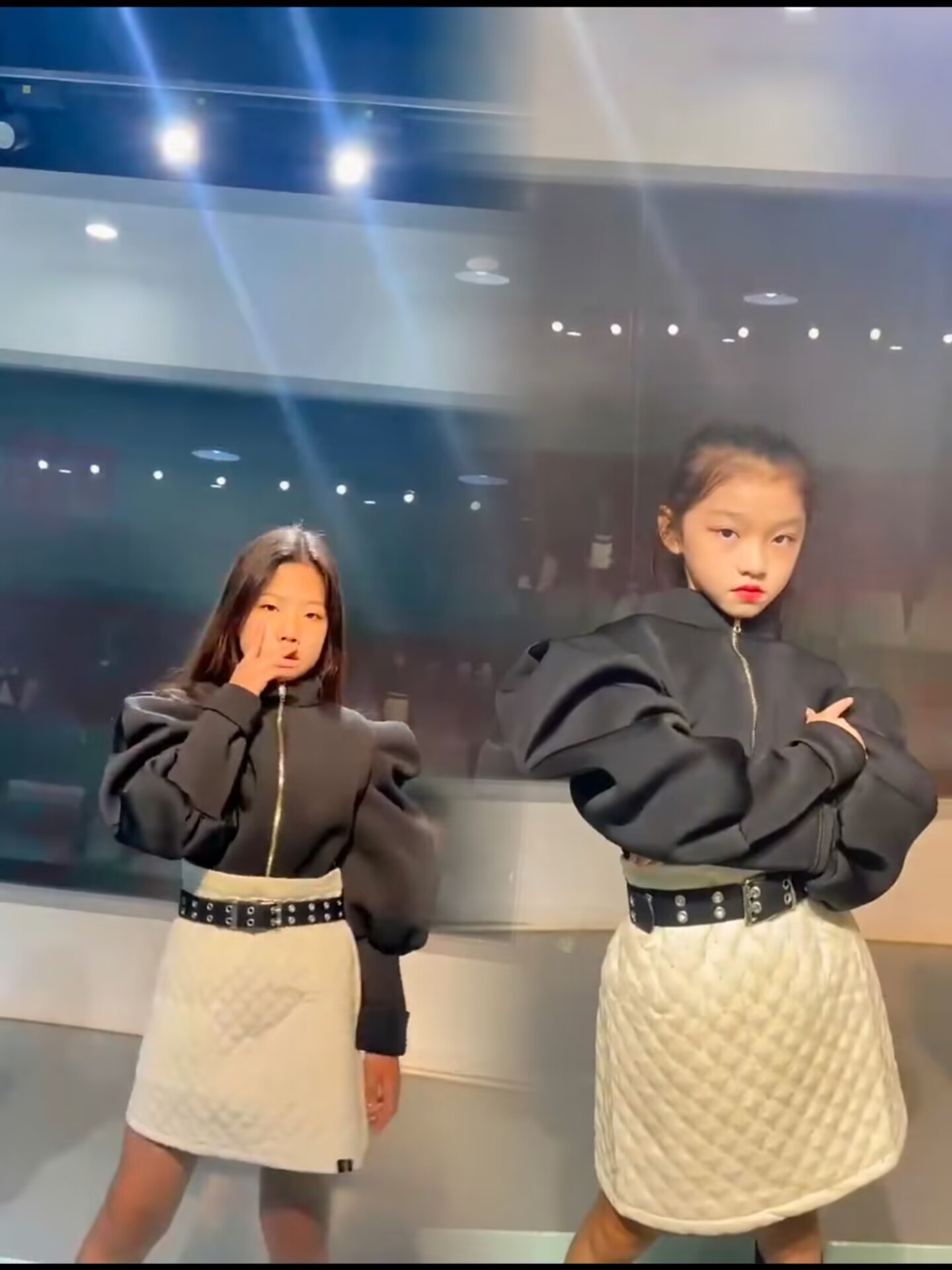 少儿模特形体训练服儿童女童形体礼仪童模练功服T台走秀表演出服