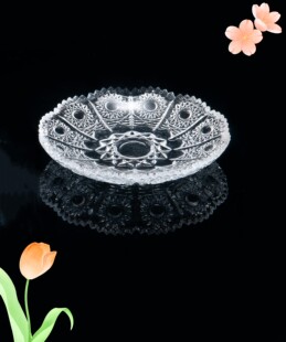 迷你玻璃小碟子调料碟酱料碟精致雪糕碟防水杯垫贝壳碟圆形碟