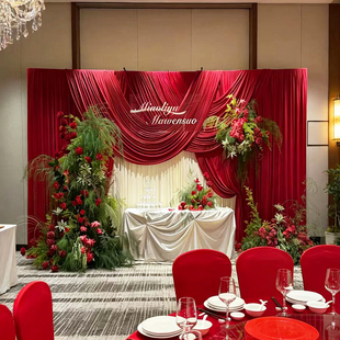 订婚宴布置装饰2026韩系酒店回门宴迎宾牌迎宾区高级感定制背景墙