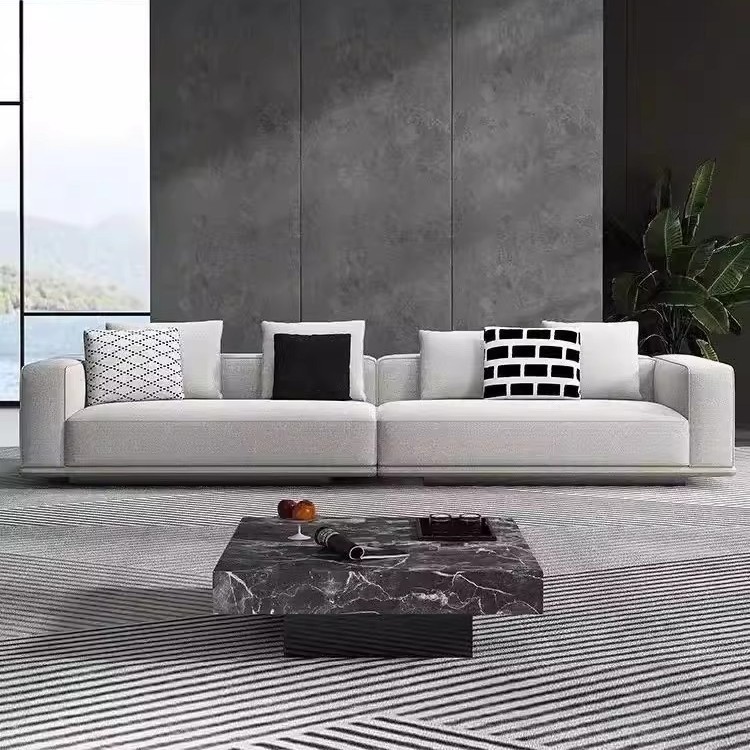 意式极简地平线布艺沙发