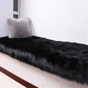 长毛绒地毯床边卧室客厅羊皮毛地垫家用圆形床前毯飘窗垫加厚防滑