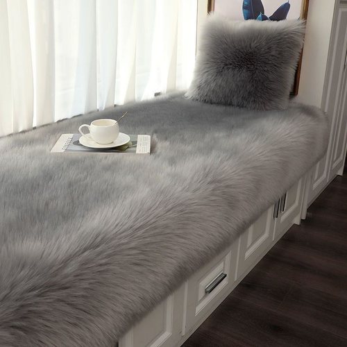 奶油风兔毛绒地毯地垫卧室床边毯客厅飘窗垫沙发毛毯茶几垫可机洗