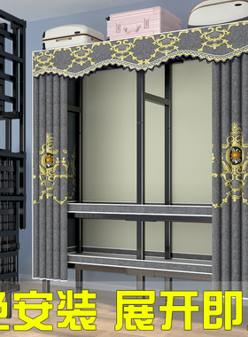 免安装简易布衣柜出租房家用卧室钢管加固挂式折叠小型衣橱收纳柜