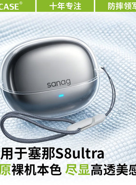 适用于塞那S8SUltra保护套2026新款Sanag塞那s8sultra蓝牙耳机耳夹式保护壳简约男女高级感透明全包防摔外壳