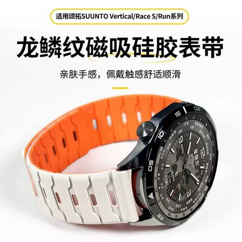 适用SUUNTO/颂拓RUN/RaceS/Vertical/Race2龙鳞纹表带22mm新配色