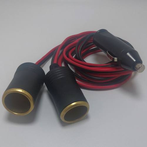 车用一拖二汽车点烟器插座铜20a