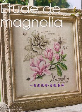 法国进口正品DMC十字绣自配套件图纸打印  DFEA阴影花---木兰